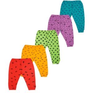 KIDDEO Pack of 5 Printed Jogger Pants