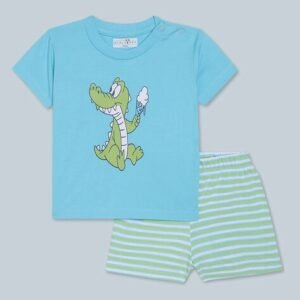 KIDLYBOO Graphic Print T-Shirt with Shorts