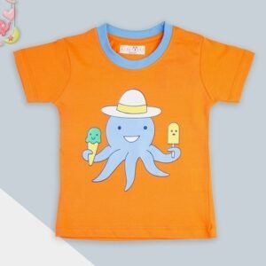 KIDLYBOO Graphic Print Round-Neck T-Shirt