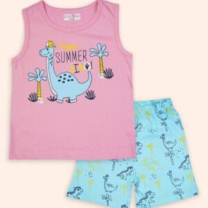 KIDLYBOO Printed T-Shirt with Shorts