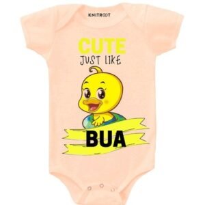 KNITROOT - Cartoon Print Round-Neck Romper