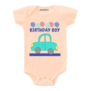 KNITROOT - Graphic Print Round-Neck Romper