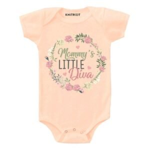 KNITROOT - Typographic Print Round-Neck Romper