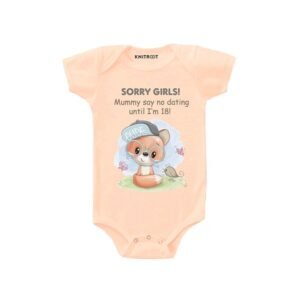 KNITROOT - Typographic Print Round-Neck Romper