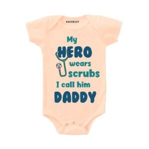 KNITROOT - Typographic Print Round-Neck Romper