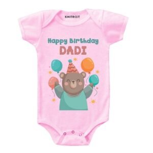 KNITROOT - Graphic Print Round-Neck Romper