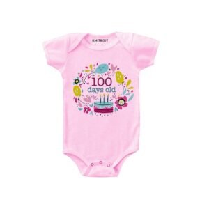 KNITROOT - Typographic Print Round-Neck Romper