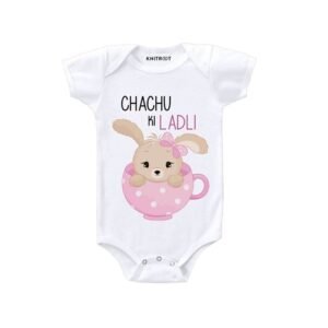 KNITROOT - Cartoon Print Round-Neck Romper