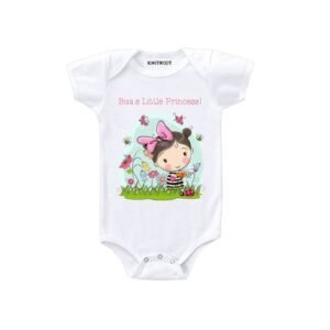 KNITROOT - Cartoon Print Round-Neck Romper