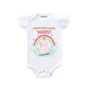 KNITROOT - Graphic Print Round-Neck Romper