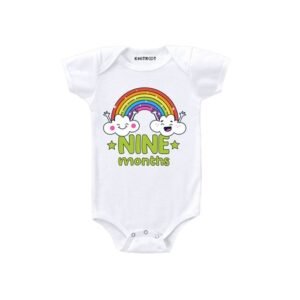 KNITROOT - Graphic Print Round-Neck Romper