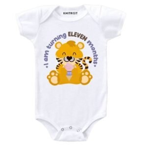 KNITROOT - Graphic Print Round-Neck Romper