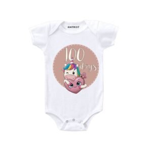 KNITROOT - Graphic Print Round-Neck Romper