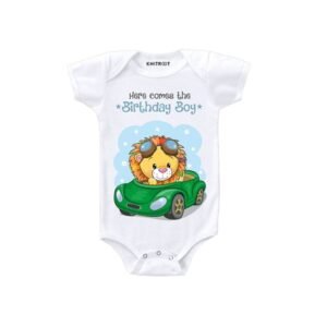 KNITROOT - Graphic Print Round-Neck Romper