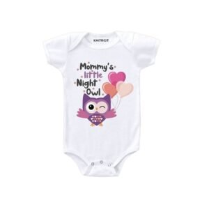 KNITROOT - Typographic Print Round-Neck Romper