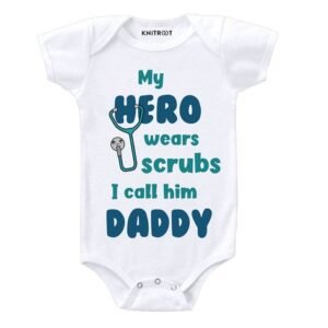 KNITROOT - Typographic Print Round-Neck Romper