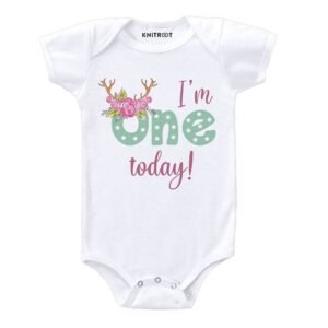 KNITROOT - Typographic Print Round-Neck Romper