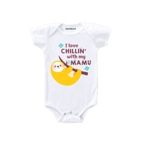 KNITROOT - Typographic Print Round-Neck Romper