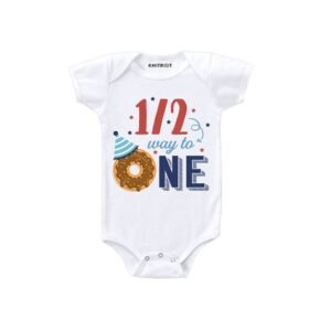 KNITROOT - Typographic Print Round-Neck Romper