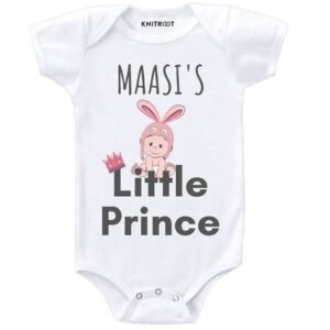 KNITROOT - Typographic Print Round-Neck Romper