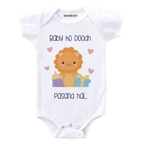 KNITROOT - Typographic Print Round-Neck Romper