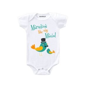 KNITROOT - Typographic Print Round-Neck Romper