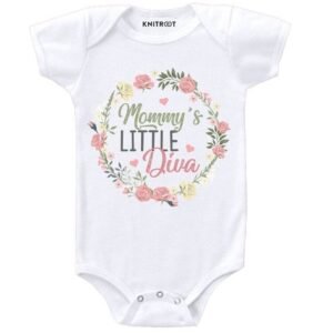 KNITROOT - Typographic Print Round-Neck Romper