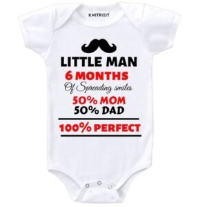 KNITROOT - Typographic Print Round-Neck Romper