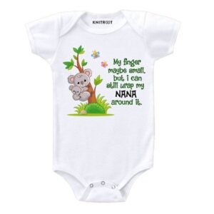 KNITROOT - Typographic Print Round-Neck Romper