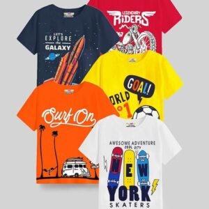 Kuchipoo Pack of 5 Typographic Print T-Shirts