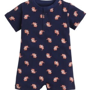 LITTLE ANGELS - Tiger Print Round-Neck Romper
