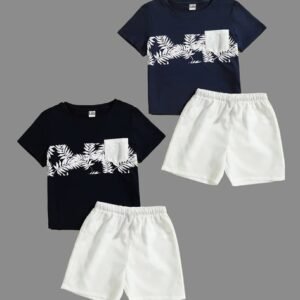 Lofn Set of 2 Printed T-Shirts & Shorts