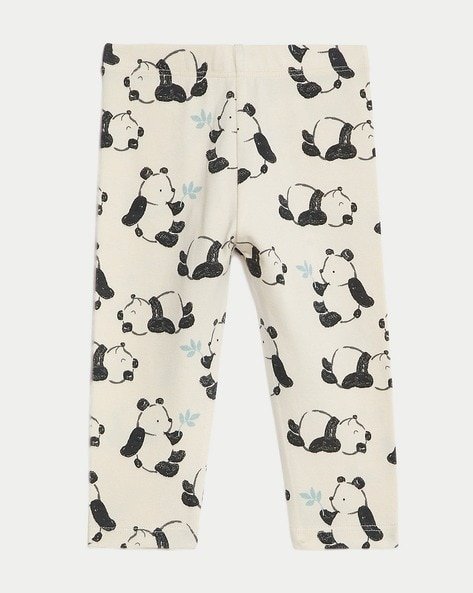 Marks & Spencer Infants Panda Print Leggings with Elasticated Waist