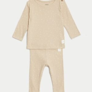 Marks & Spencer Printed Top & Pyjamas Set