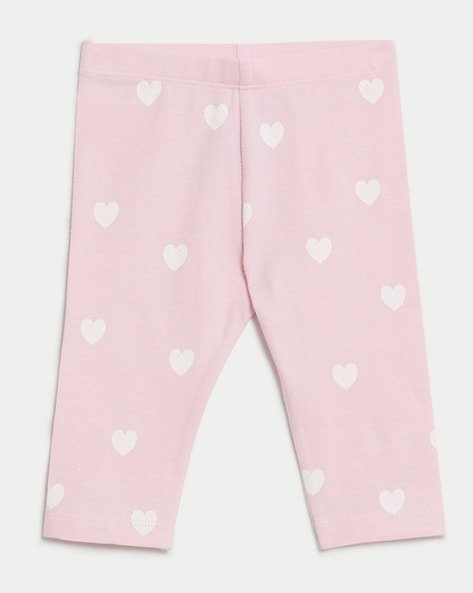 Marks & Spencer Infants Heart Print Leggings with Elasticated Waist