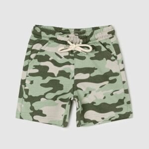 MAX Camouflage Print Shorts with Elasticated Drawstring Waist