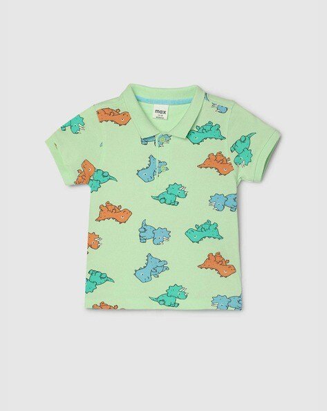 MAX Printed Regular Fit Polo T-Shirt with Short Sleeves