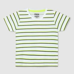 MAX Boys Striped Regular Fit Round-Neck T-Shirt