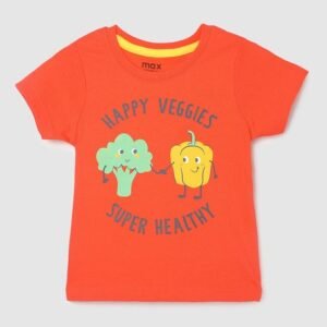 MAX Boys Graphic Print Regular Fit Round-Neck T-Shirt