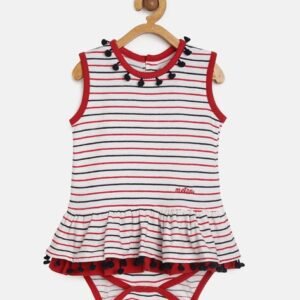 METRO KIDS COMPANY - Striped Round-Neck Rompers