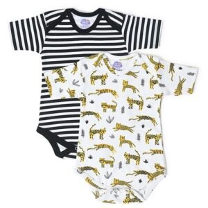 Miarcus - Pack of 2 Rompers with Snap Button Closure