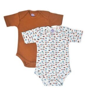Miarcus - Pack of 2 Rompers with Snap Button Closure
