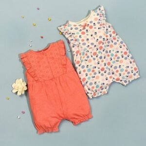Miarcus - Pack of 2 Micro Print Rompers