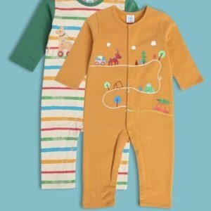 Miniklub - Infants Pack of 2 Printed Rompers