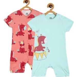 Miniklub - Girls Pack of 2 Printed Rompers