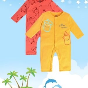 Miniklub - Pack of 2 Graphic Print Regular Fit Rompers