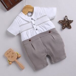 MOM'S LOVE - Infants Embroidered Cotton Rompers