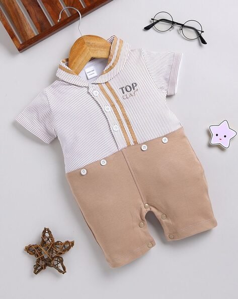 MOM'S LOVE - Infants Top Class Print Cotton Rompers