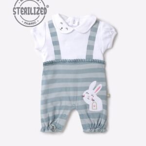 MOM'S LOVE - Bunny Romper with Peter-Pan Collar