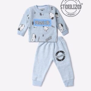 MOM'S LOVE Snoopy Print Round-Neck T-shirt & Joggers Set